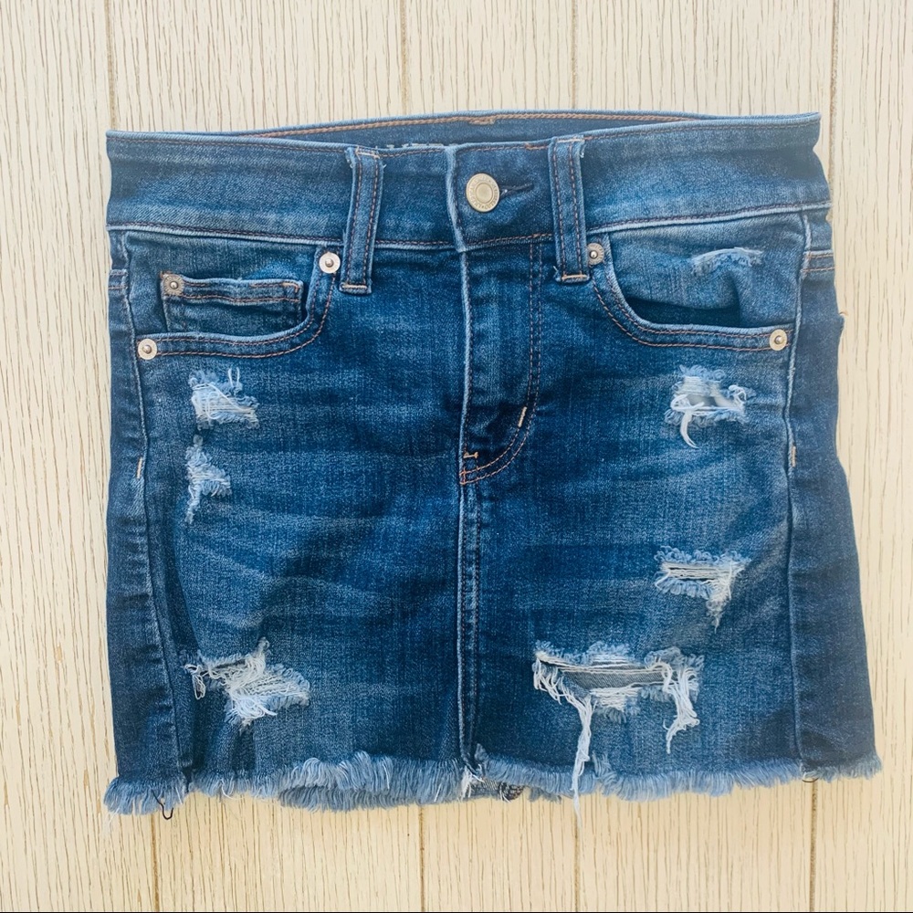 American Eagle denim mini skirt